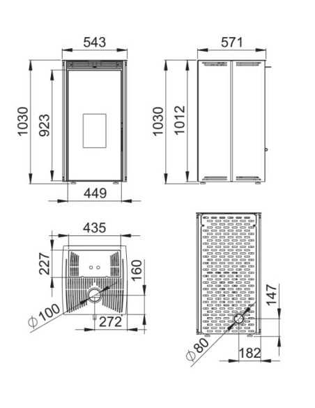 Estufa De Pellet BRONPI Free-11-ne Negra Sin | Hogar Cahersa