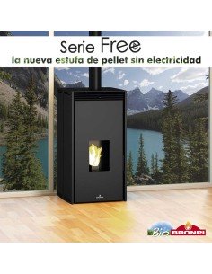 Estufa De Pellet BRONPI Free-11-ne Negra Sin | Hogar Cahersa 2