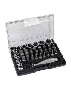 Estuche de llaves JBM de 38 PIEZAS con Carraca Mini 1/4" 52198 | Caja o carro de herramientas ALYCO resistente y funcional 2