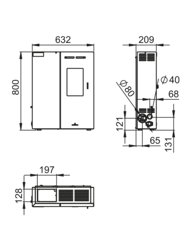 Estufa De Pellet BRONPI Minerva7 Kw Extrapla | Hogar Cahersa