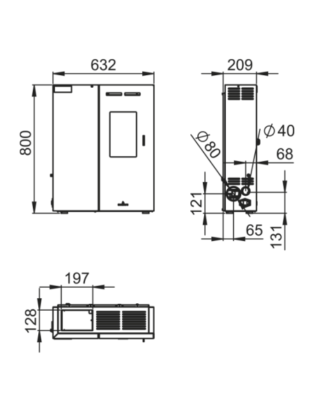 Estufa De Pellet BRONPI Minerva7 Kw Extrapla | Hogar Cahersa