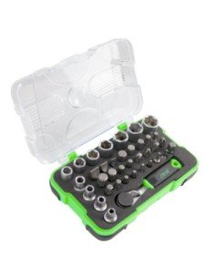 Estuche de llaves JBM de 38 PIEZAS con Carraca Mini 1/4" 53156 | Caja o carro de herramientas ALYCO resistente y funcional 2