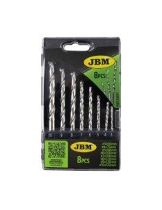 Broca de Widia JBM Estuche 8 Pz 3-10 mm