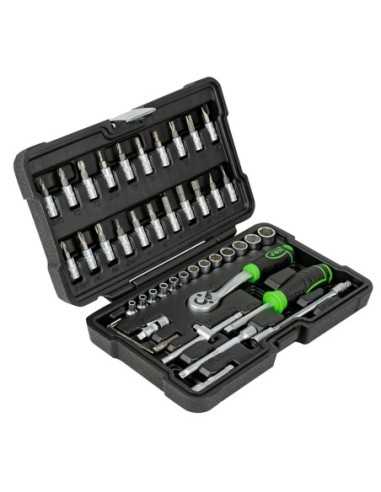 Estuche de 46 Pz Herramientas JBM 54109 | Caja o carro de herramientas ALYCO resistente y funcional