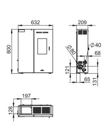 Estufa De Pellet BRONPI Minerva7 Kw Extrapla | Hogar Cahersa