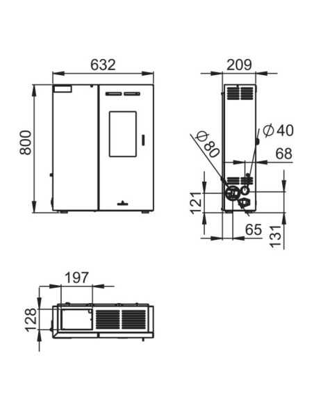 Estufa De Pellet BRONPI Minerva7 Kw Extrapla | Hogar Cahersa