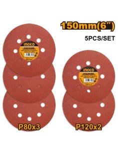 LIJAS P80, P120 PARA RS4508 INGCO, REPUESTO PROFESIONAL