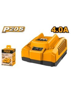 CARGADOR RAPIDO 20V LITIO CARGA RAPIDA INGCO