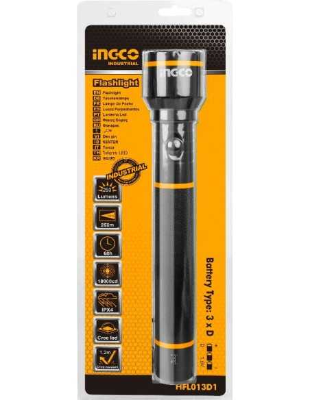 LINTERNA LED 250LM/270MTS INGCO RESISTENTE Y POTENTE