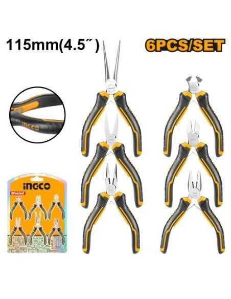 Minialicates Precisión INGCO HMPS06115 - 6 PCS HERRAMIENTA VERSATIL