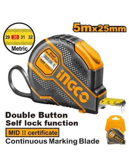 Flexómetro PRO 5 MTS 25MM INGCO HERRAMIENTA INDISPENSABLE
