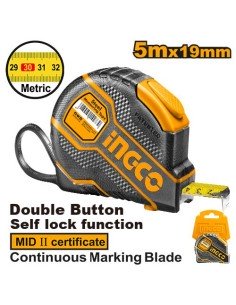 Flexómetro PRO 5MT 19MM INGCO HERRAMIENTA INDISPENSABLE