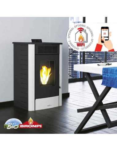 Estufa De Pellet BRONPI Rita Marfil 9kw BROR | Hogar Cahersa