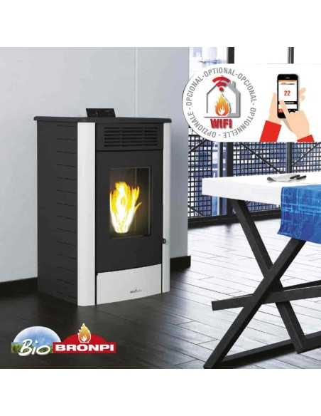 Estufa De Pellet BRONPI Rita Marfil 9kw BROR | Hogar Cahersa