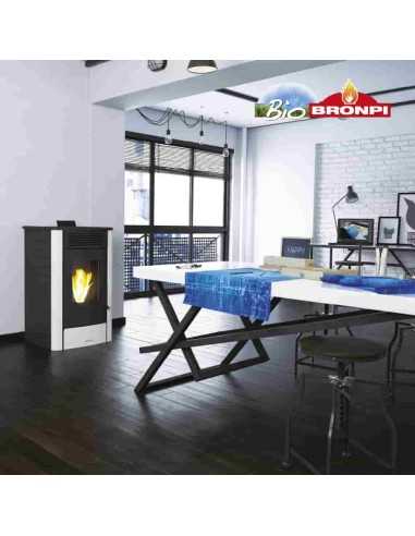 Estufa De Pellet BRONPI Rita Marfil 9kw BROR | Hogar Cahersa