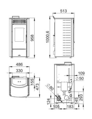 Estufa De Pellet BRONPI Rita Marfil 9kw BROR | Hogar Cahersa