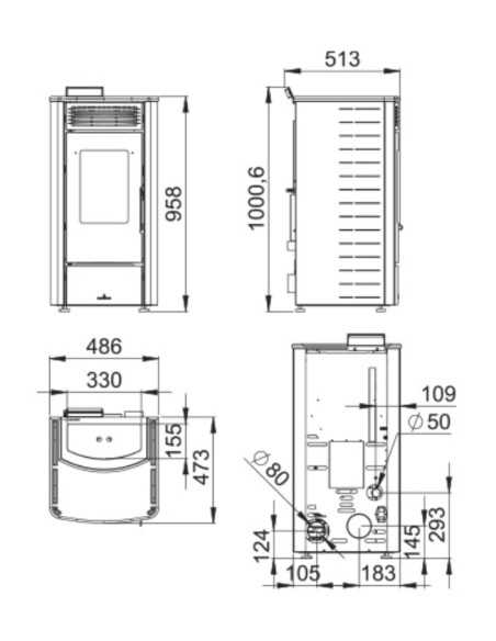 Estufa De Pellet BRONPI Rita Marfil 9kw BROR | Hogar Cahersa