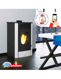 Estufa De Pellet BRONPI Rita Gris 9kw BRORIT | Hogar Cahersa 2