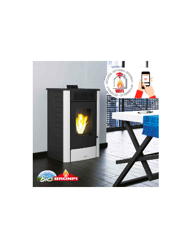 Estufa De Pellet BRONPI Rita Gris 9kw BRORIT | Hogar Cahersa
