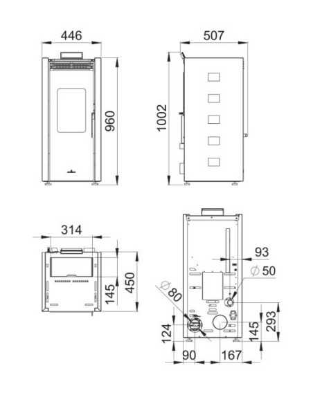 Estufa De Pellet BRONPI Zoe 9 Kw Negra BROZO | Hogar Cahersa