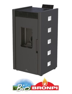 Estufa de Pellet BRONPI Zoe 9 Kw Negra