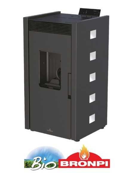 Estufa de Pellet BRONPI Zoe 9 Kw Negra