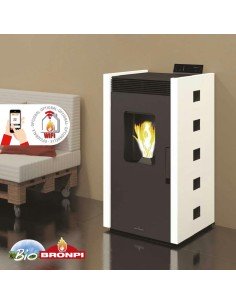 Estufa De Pellet BRONPI Zoe 9kw Marfil BROZO | Hogar Cahersa