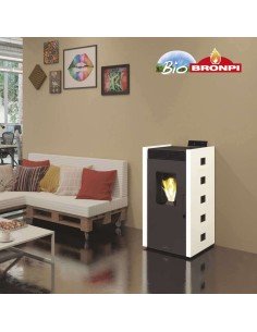 Estufa De Pellet BRONPI Zoe 9kw Marfil BROZO | Hogar Cahersa 2