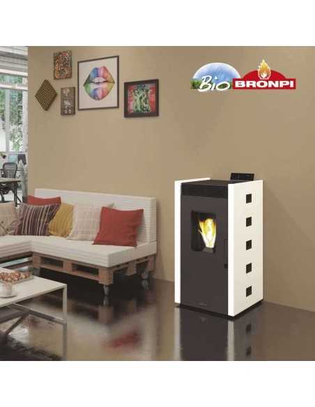 Estufa De Pellet BRONPI Zoe 9kw Marfil BROZO | Hogar Cahersa