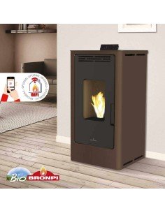 Estufa De Pellet BRONPI Kira 9 Kw Moka BROKI | Hogar Cahersa