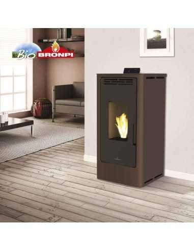 Estufa De Pellet BRONPI Kira 9 Kw Moka BROKI | Hogar Cahersa