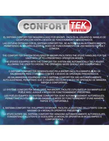 Estufa De Pellet BRONPI Trebol Negra Sistema | Hogar Cahersa