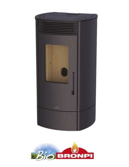 Estufa De Pellet BRONPI Trebol Negra Sistema | Hogar Cahersa