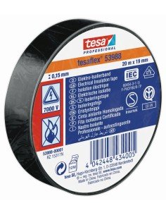 Cinta Aislante TESA Negra 20MtX19mm 2