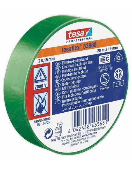 Cinta Aislante TESA Verde 20MtX19mm