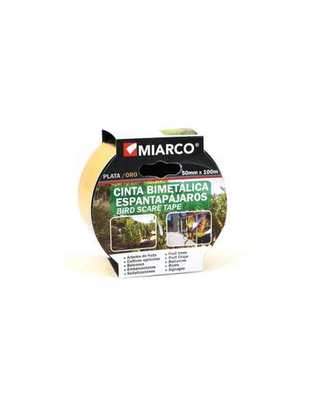 CINTA ESPANTAPAJAROS BIMETALIC 50MM X 100M MIARCO