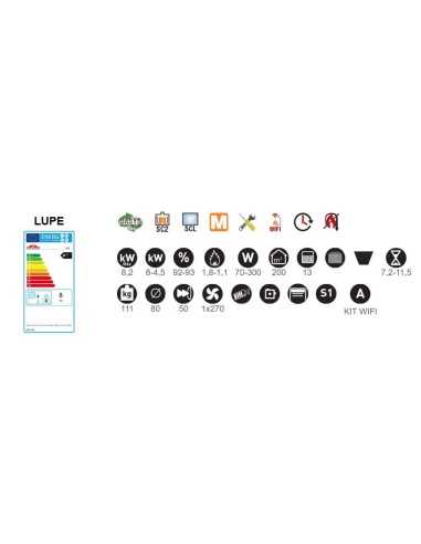 Estufa De Pellet BRONPI Lupe 9 Kw Extraplana | Hogar Cahersa