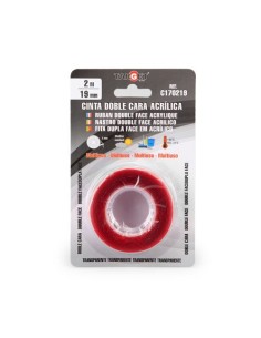 CINTA DOBLE CARA TRANSPARENTE 2MX19MM TARGET