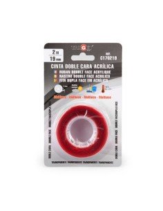CINTA DOBLE CARA TRANSPARENTE 5MX19MM TARGET