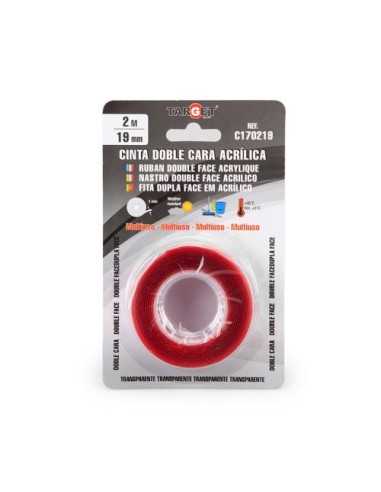 CINTA DOBLE CARA TRANSPARENTE 5MX19MM TARGET