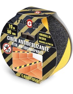 CINTA ANTIDESLiZANTE AMARILLA/NEGRA 10MX50MM TARGET