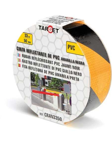 CINTA REFLECTANTE AMARILLA/NEGRA 33 X 50M TARGET