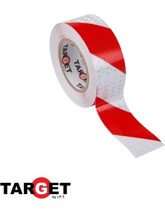CINTA REFLECTANTE ROJA/BLANCA 33MX100MM TARGET