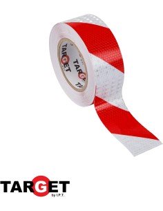 CINTA REFLECTANTE ROJA/BLANCA 33MX100MM TARGET