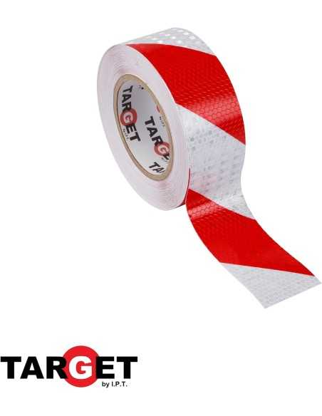 CINTA REFLECTANTE ROJA/BLANCA 33MX100MM TARGET