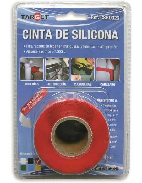 CINTA DE SILICONA ROJA VULCANIZADA 3MT X 25MM TARGET