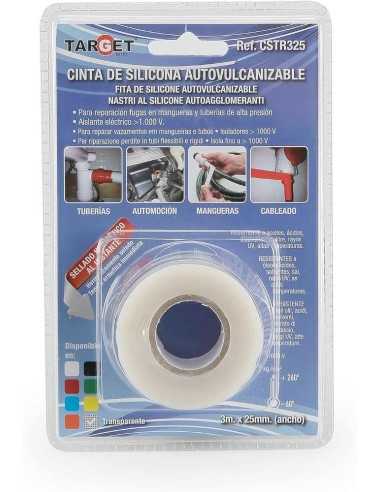 CINTA DE SILICONA TRANSPARENTE VULCANIZADA 3 M X 25 TARGET