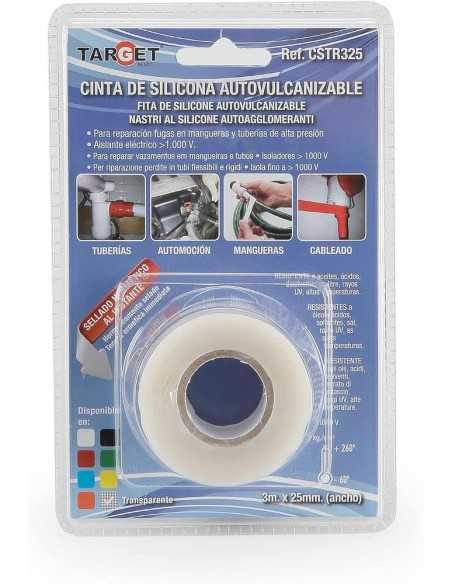 CINTA DE SILICONA TRANSPARENTE VULCANIZADA 3 M X 25 TARGET