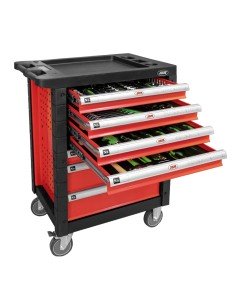 Carro con Herramientas JBM 7 Cajones Rojo | Caja o carro de herramientas ALYCO resistente y funcional 2