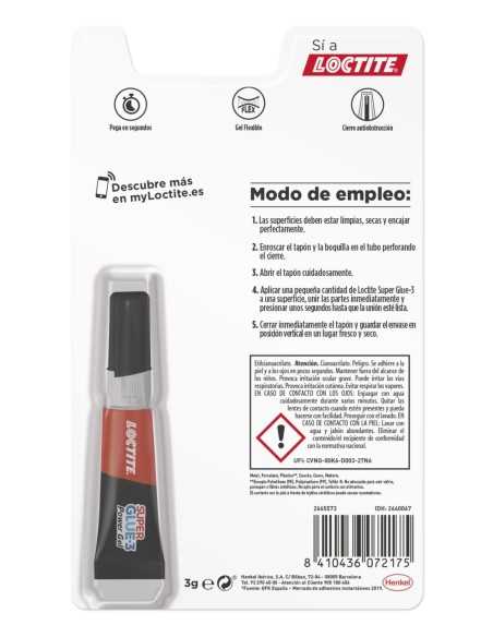 SUPER GLUE-3 POWER GEL 3G 08 EXP DE HENKEL
